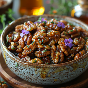 Spicy candied walnuts