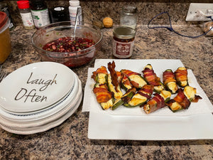 Stuffed Jalapeños with Cranberry Pico de Gallo